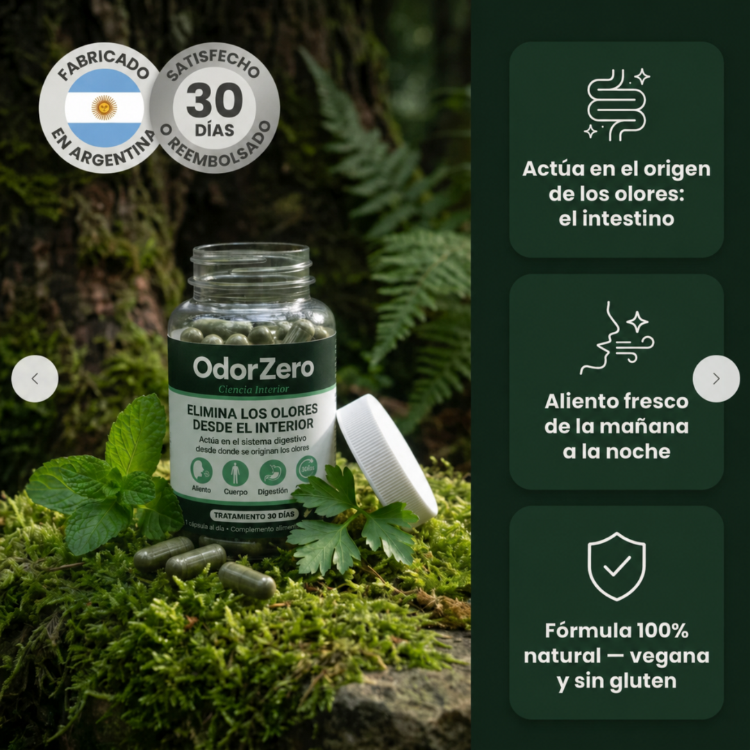 OdorZero - Cápsulas Intestinales · Acabá con el olor de raíz